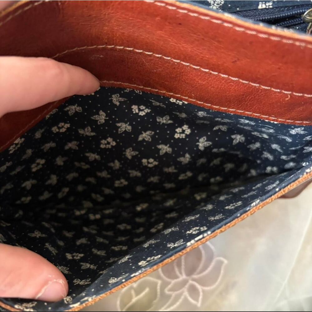 FatFace Camilla Brown Leather Satchel Crossbody Academia Gilmore Girls Classic - Picture 7 of 7